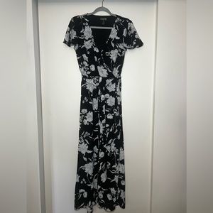Black and white floral Maxi by Aqua